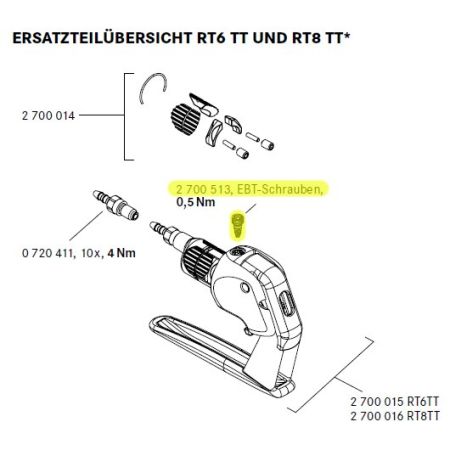 EBT-Schraube mit O-Ring T25 (2 Stück)
